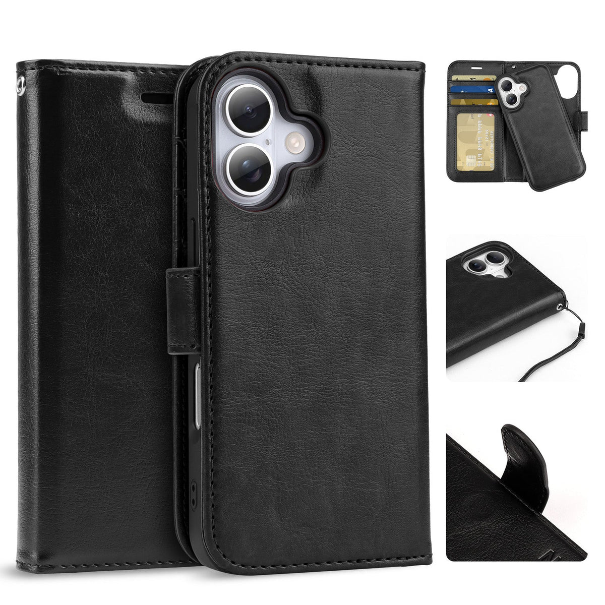 Tough On Magnetic Detachable Leather Case for iPhone