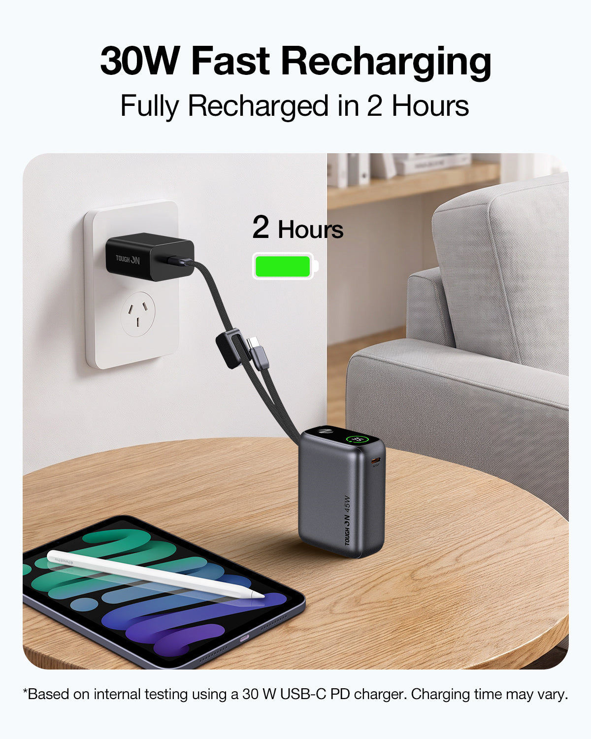 Tough On NanoGo 30W fast recharge power bank