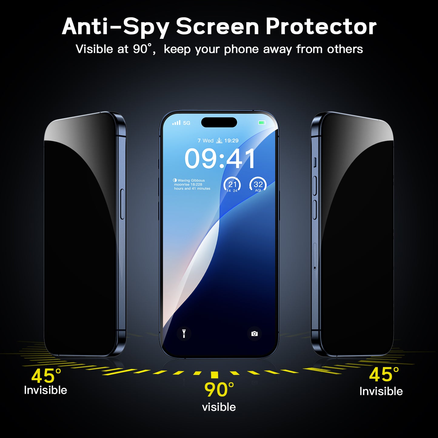 Tough On Privacy Nano Glass Screen Protector for iPhone