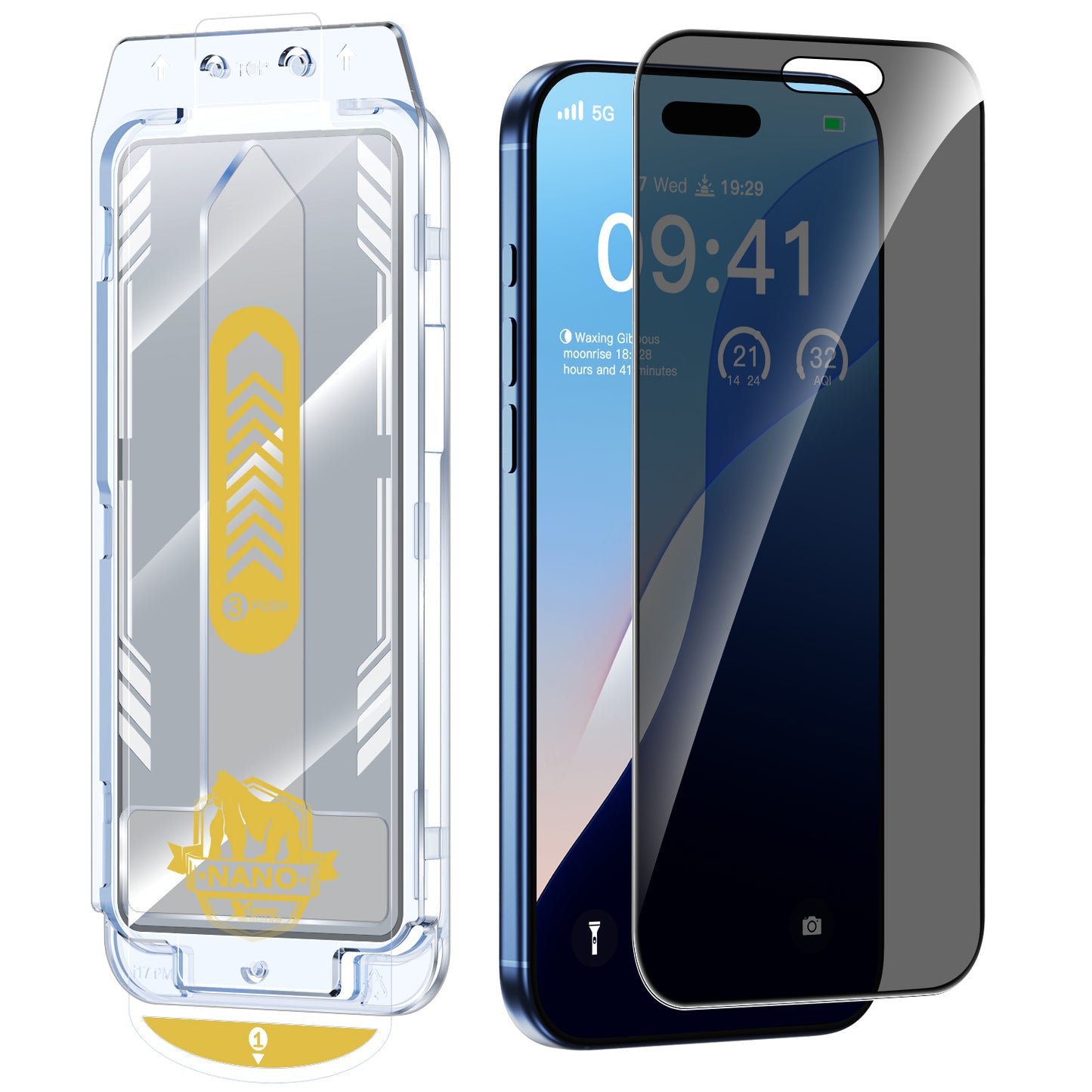 Tough On Privacy Nano Glass Screen Protector for iPhone