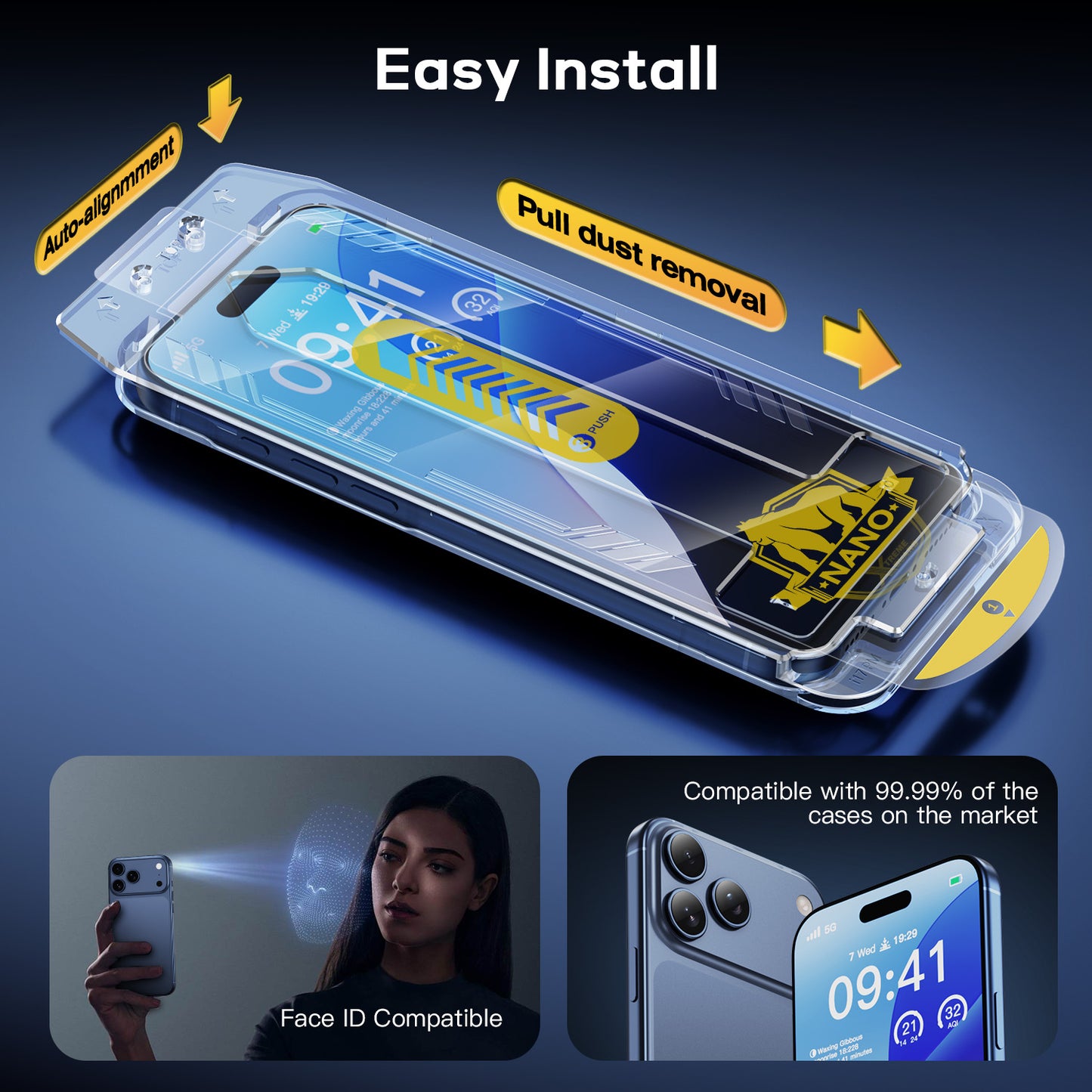 Tough On Privacy Nano Glass Screen Protector for iPhone