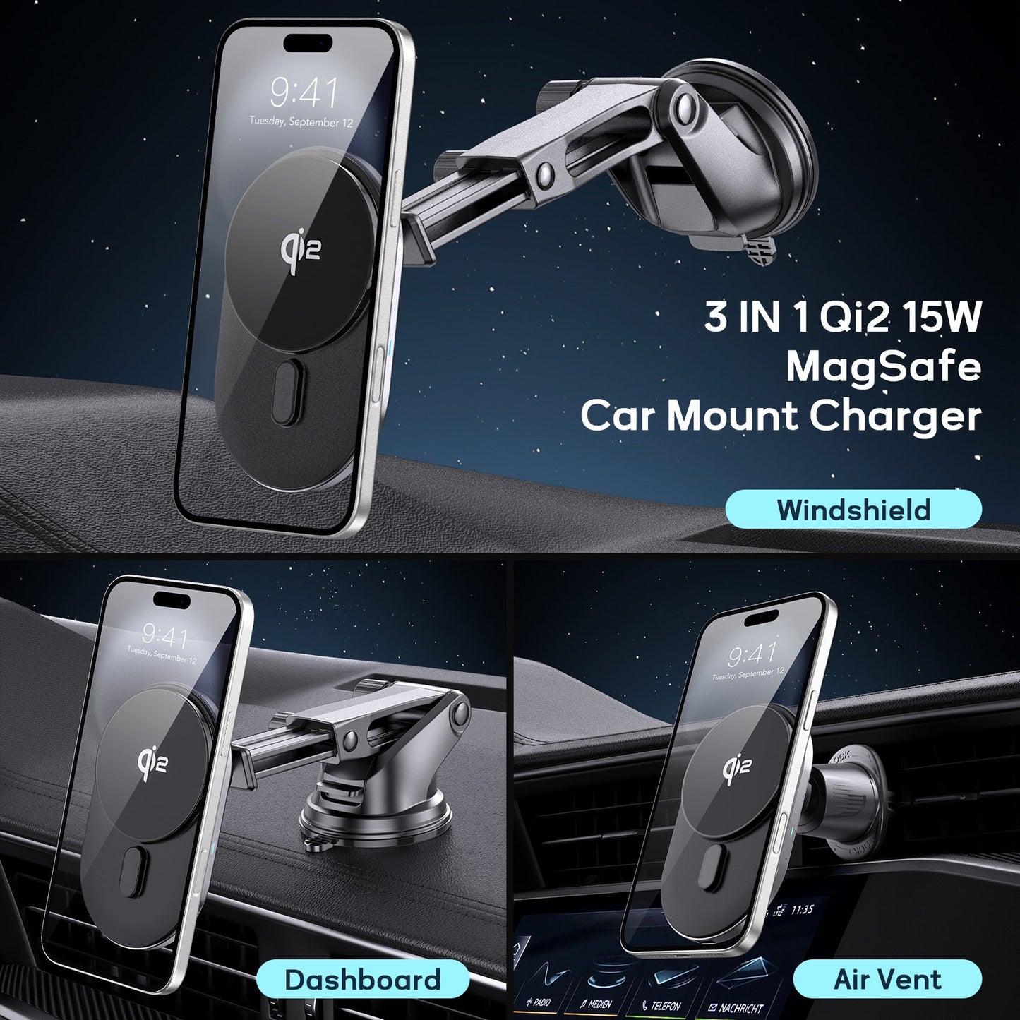Tough On Qi2 Wireless Car Charger and 30W PD 3.0 Car Charger