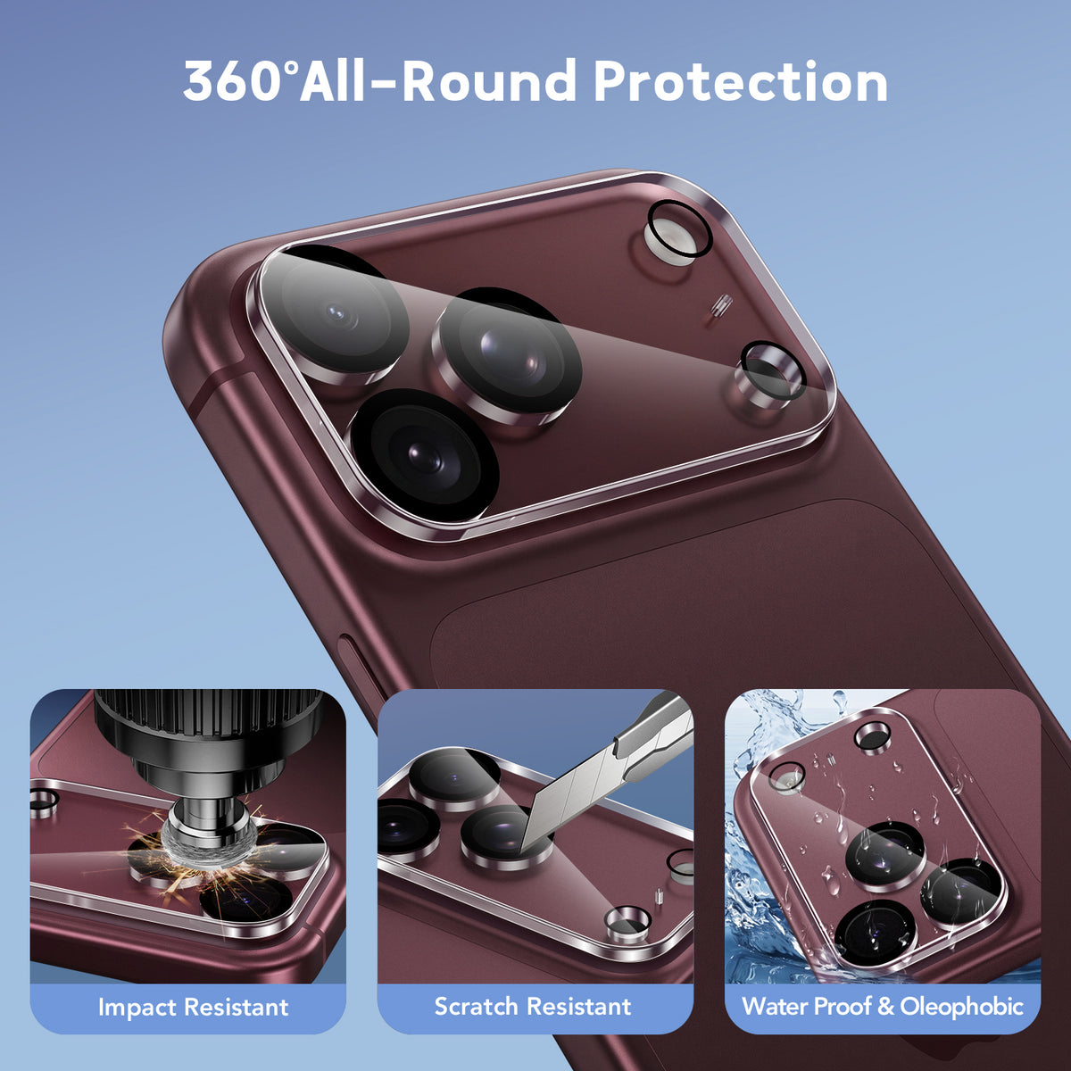 Tough On Rear Camera Protector Tempered Glass for iPhone