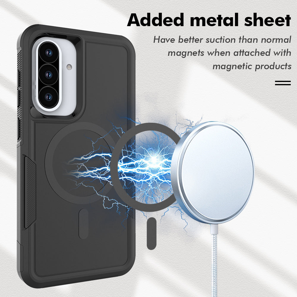 Tough On Samsung Galaxy A56 Case with MagSafe Heavy Armor Black