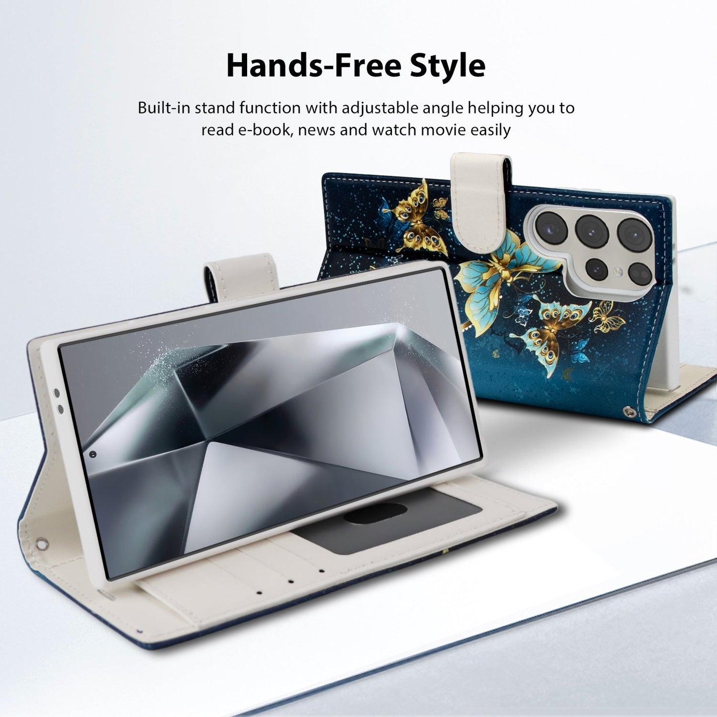 Tough On Samsung Galaxy S24 Ultra Case Wallet Leather Flip Cover