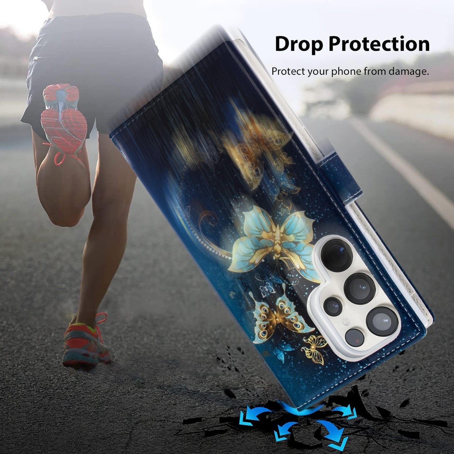Tough On Samsung Galaxy S24 Ultra Case Wallet Leather Flip Cover