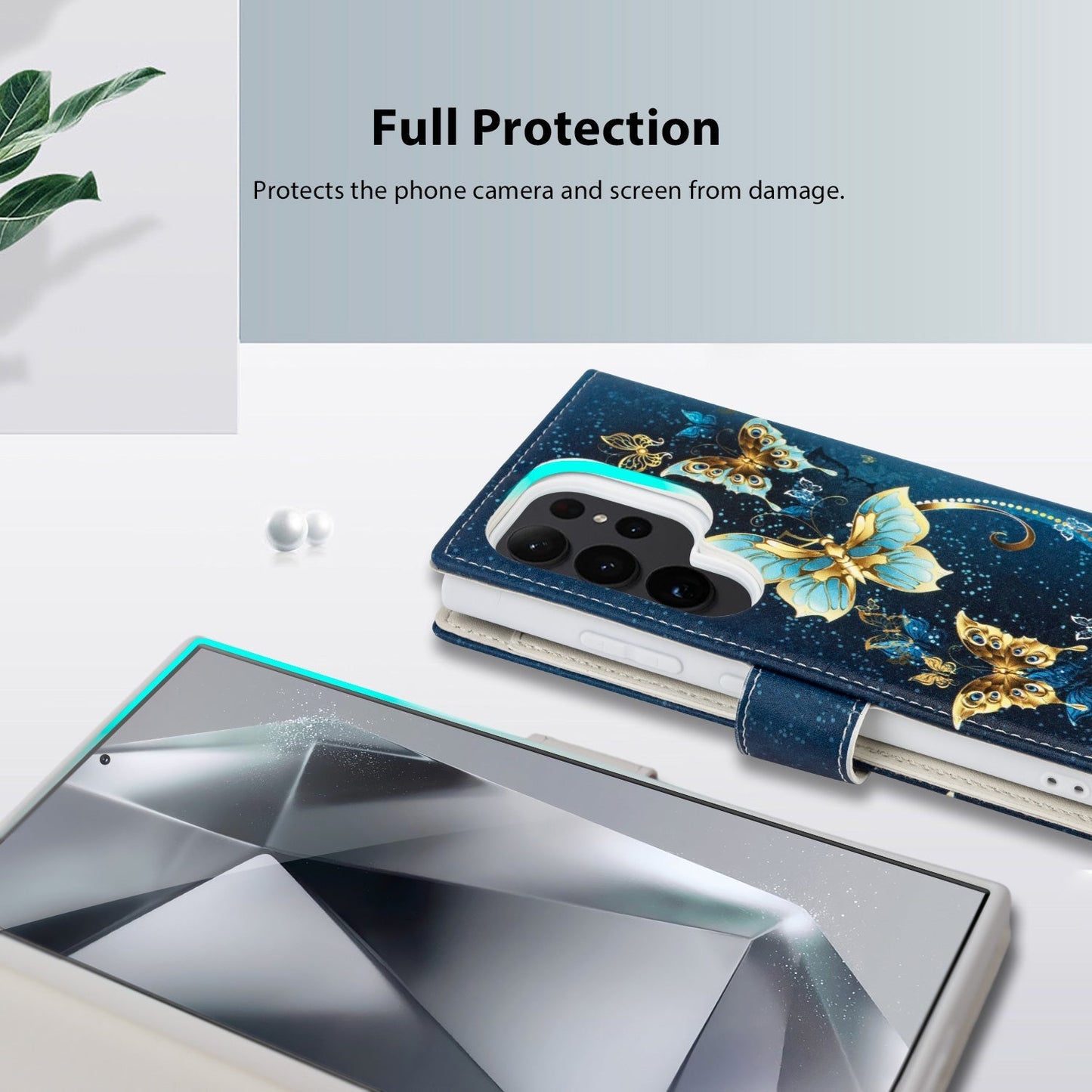 Tough On Samsung Galaxy S24 Ultra Case Wallet Leather Flip Cover