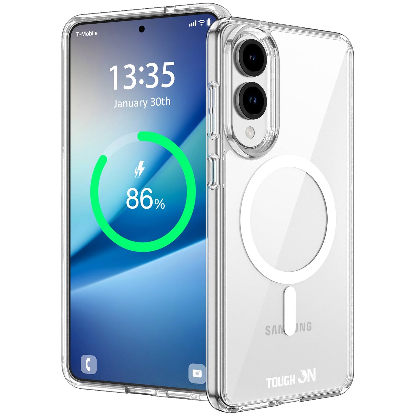 Tough On Samsung Galaxy S25 Edge Clear Case with MagSafe