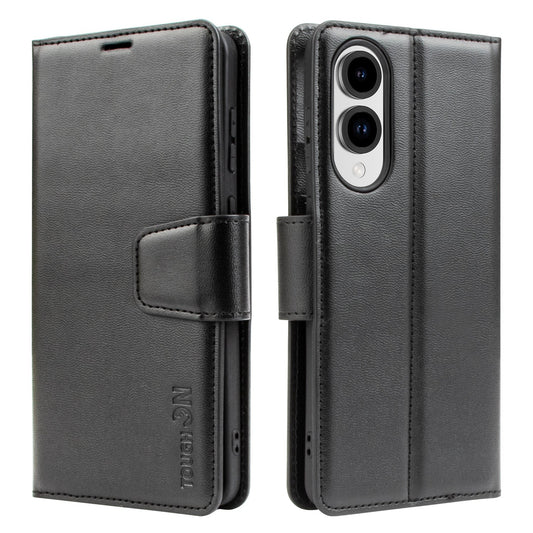 Tough On Samsung Galaxy S25 Edge Flip Wallet Leather Case Black