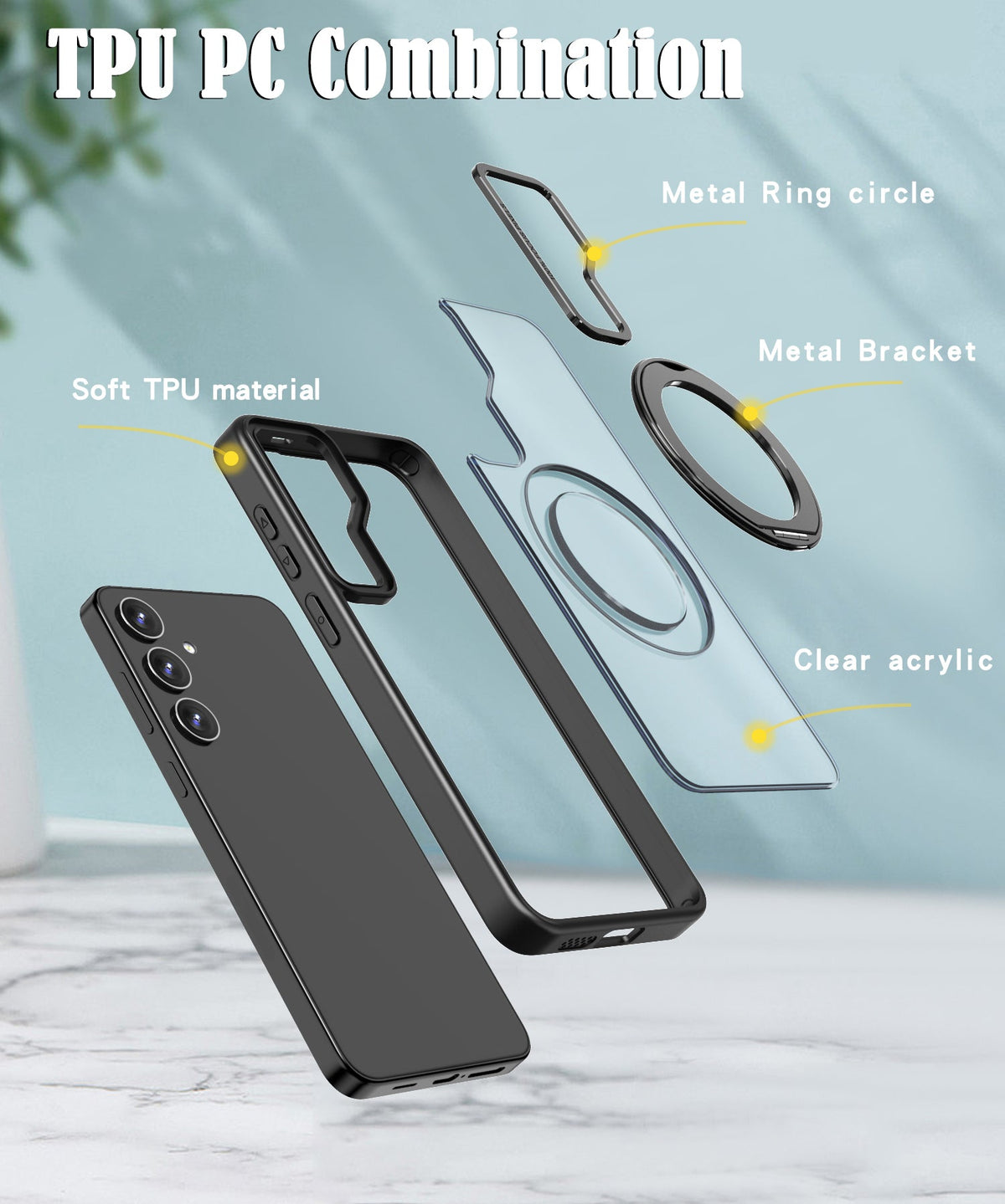 Tough On Samsung Galaxy S25 FE Case 360° Rotate Stand With MagSafe