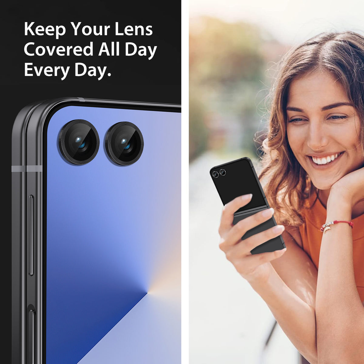 Tough On Samsung Galaxy Z Flip7 Camera Lens Protector Individual Ring