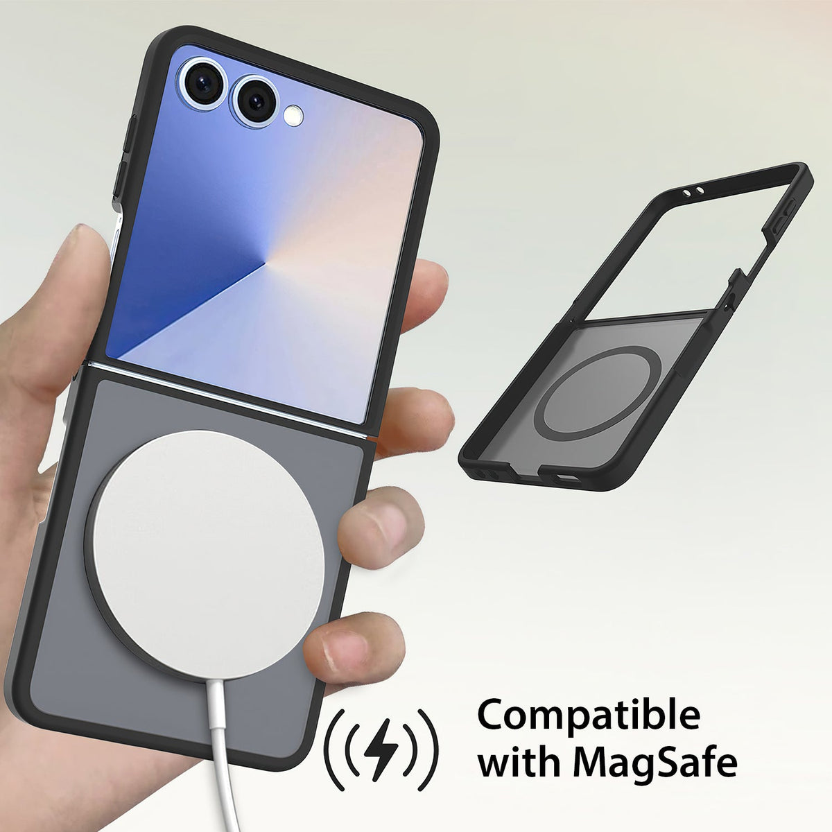 Tough On Samsung Galaxy Z Flip7 Case with MagSafe Matte Black
