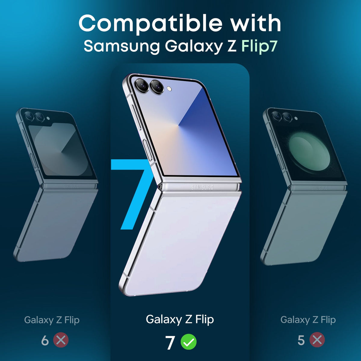 Tough On Samsung Galaxy Z Flip7 Tempered Glass Screen Protector