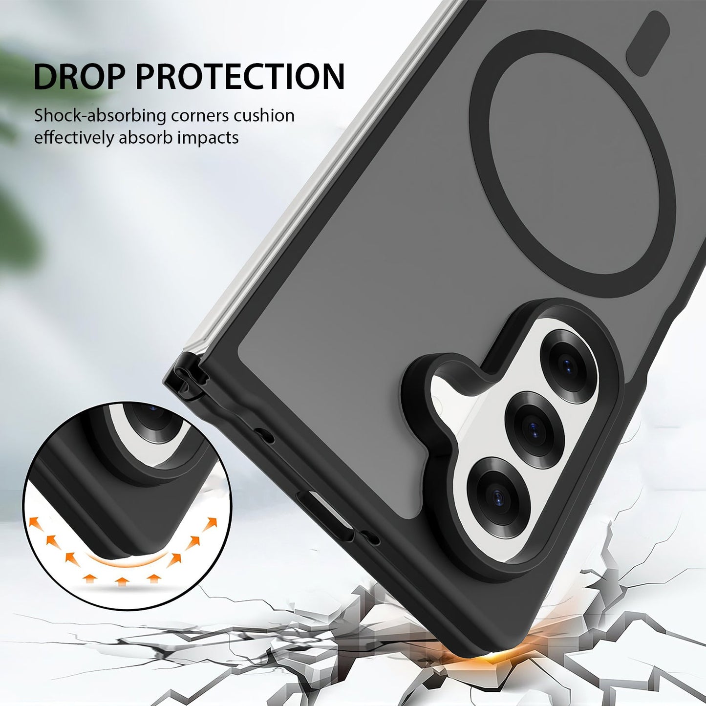 Tough On Samsung Galaxy Z Fold7 Case with MagSafe Matte Black