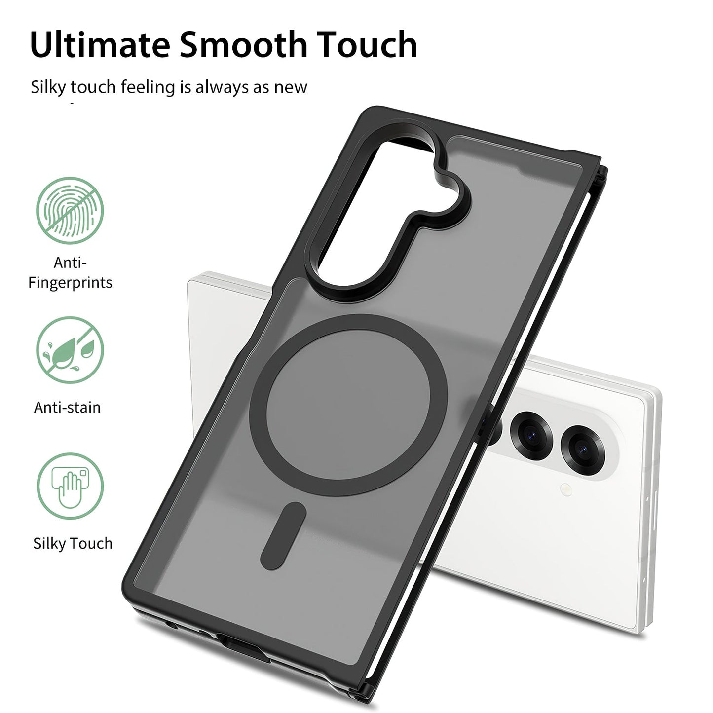 Tough On Samsung Galaxy Z Fold7 Case with MagSafe Matte Black