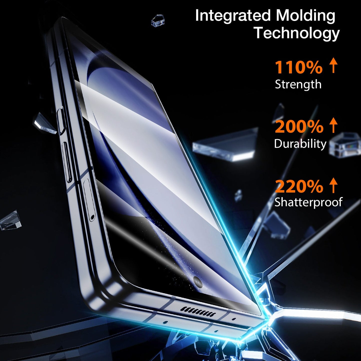 Tough On Samsung Galaxy Z Fold7 Tempered Glass Screen Protector