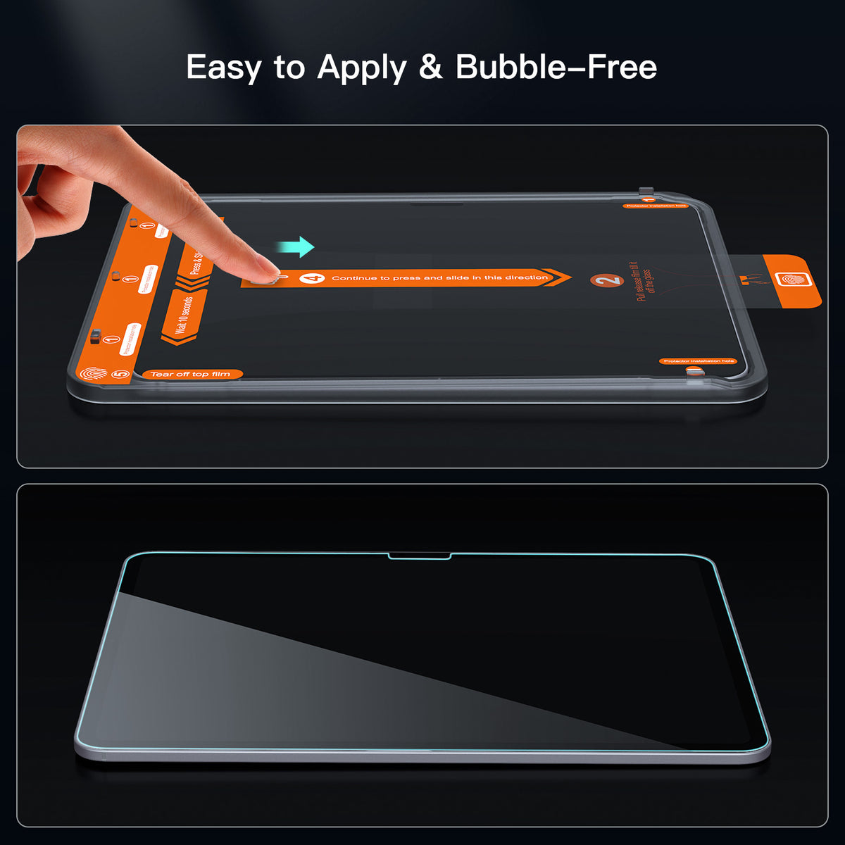 Tough On iPad Screen Protector Tempered Glass 2 Pack