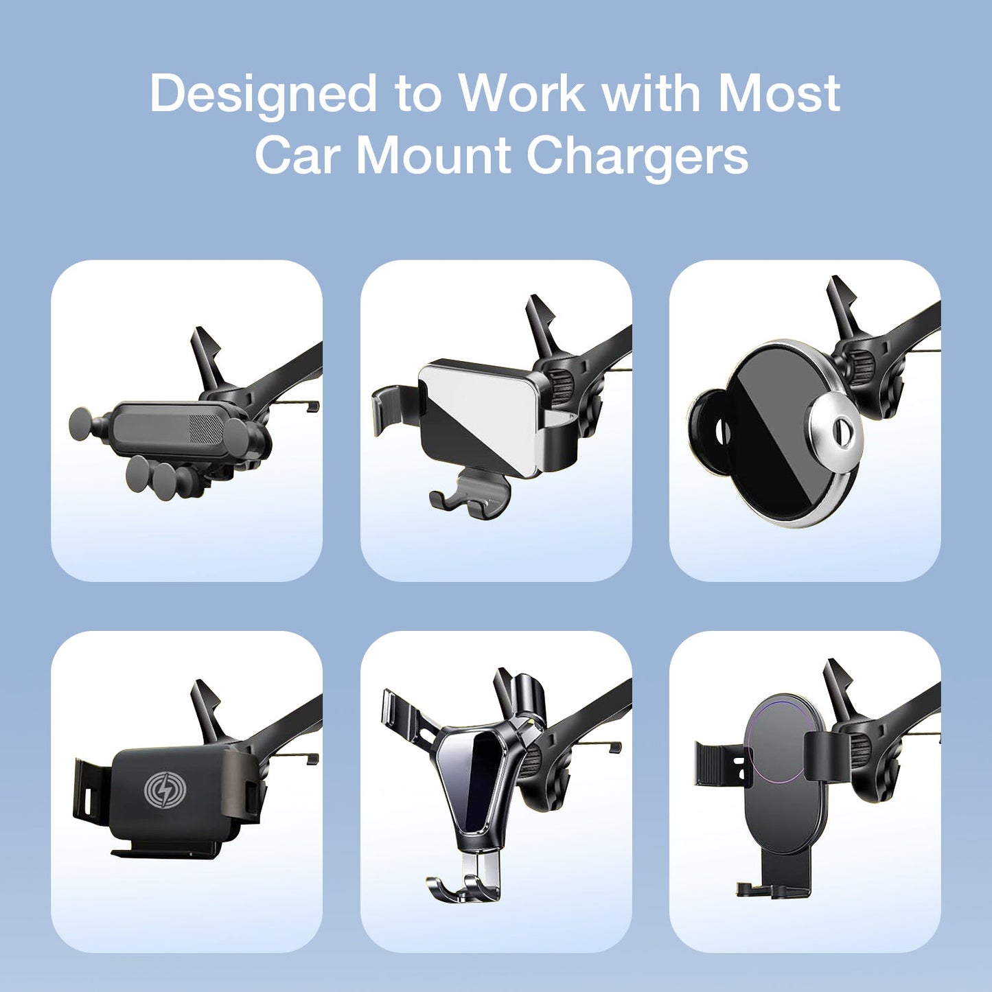 Tough On Universal Car Mount Air Vent Clip Black