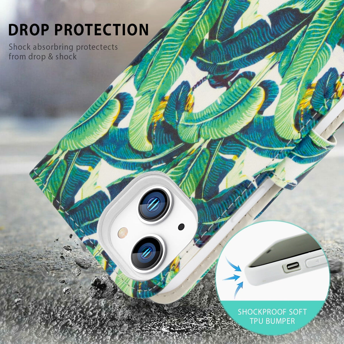 Tough On iPhone 16e / iPhone 15 Case Magnetic Detachable Leather