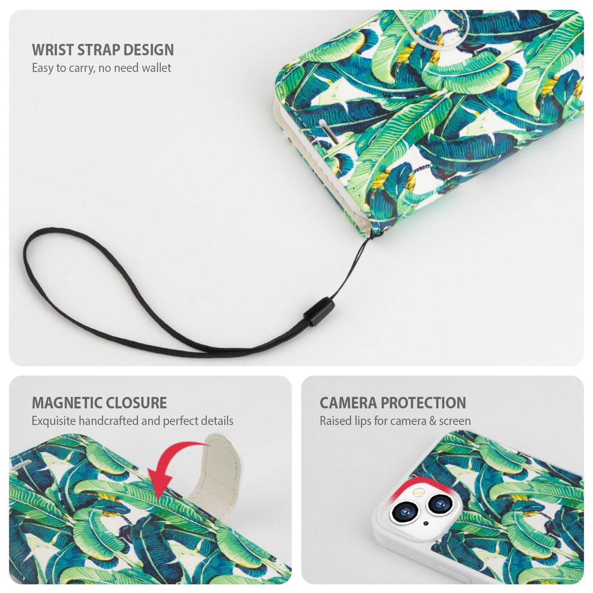 Tough On iPhone 16e / iPhone 15 Case Magnetic Detachable Leather