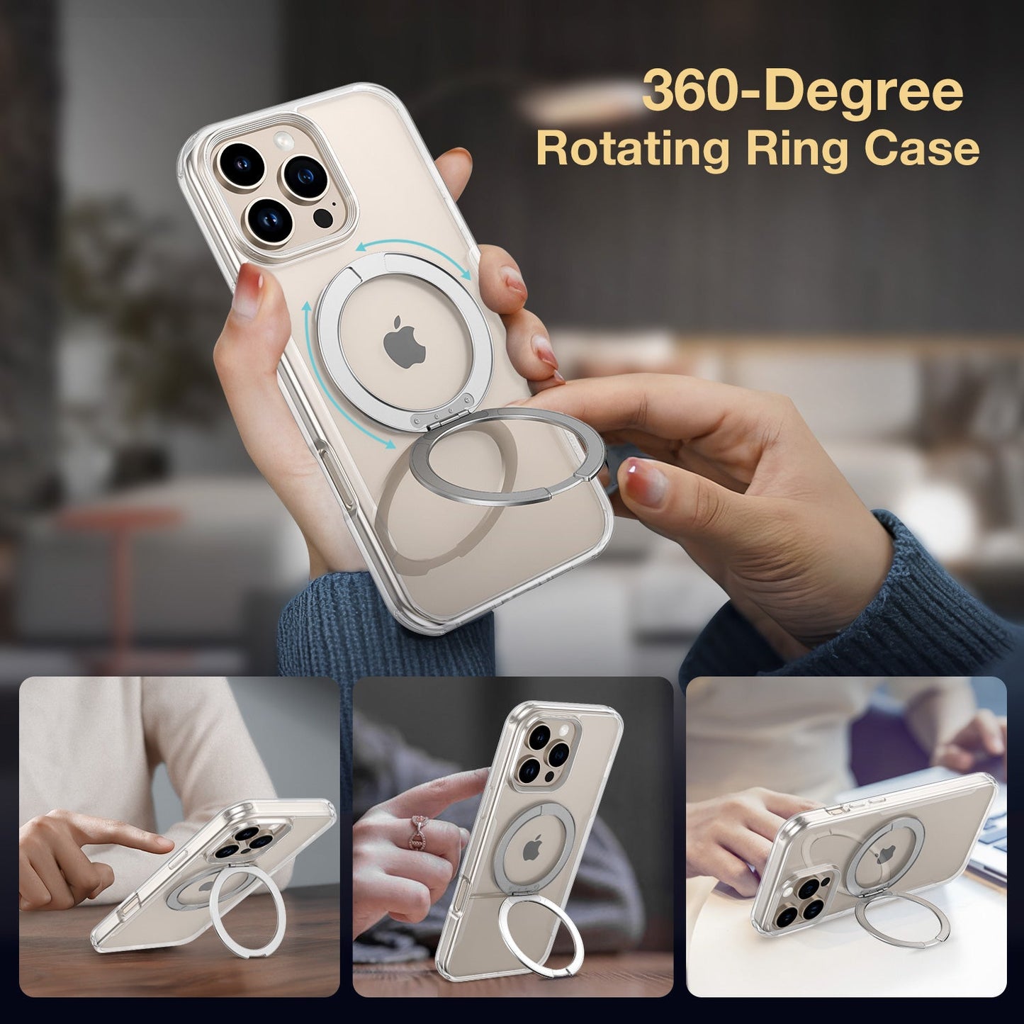 Tough On 360° Rotate Stand Case With MagSafe for iPhone