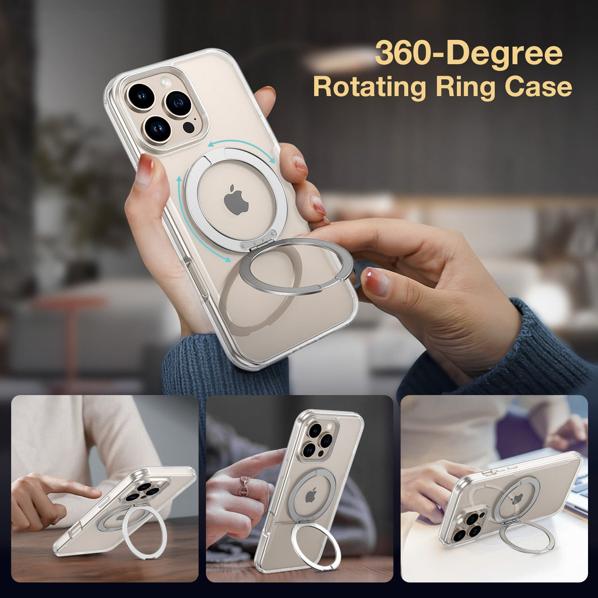 Tough On 360° Rotate Stand Case With MagSafe for iPhone
