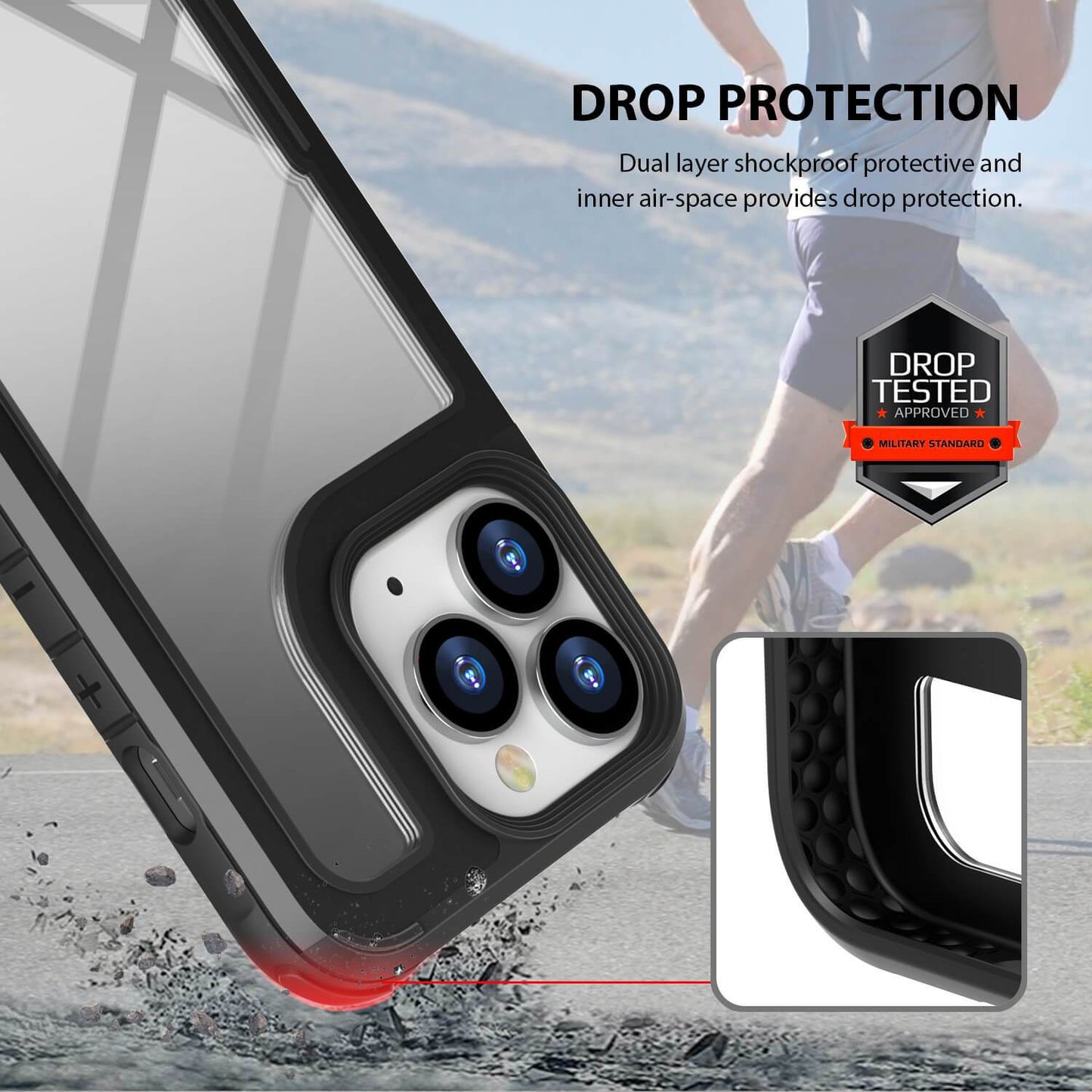 Tough On iPhone 12 Pro Max Case Iron Shield Black