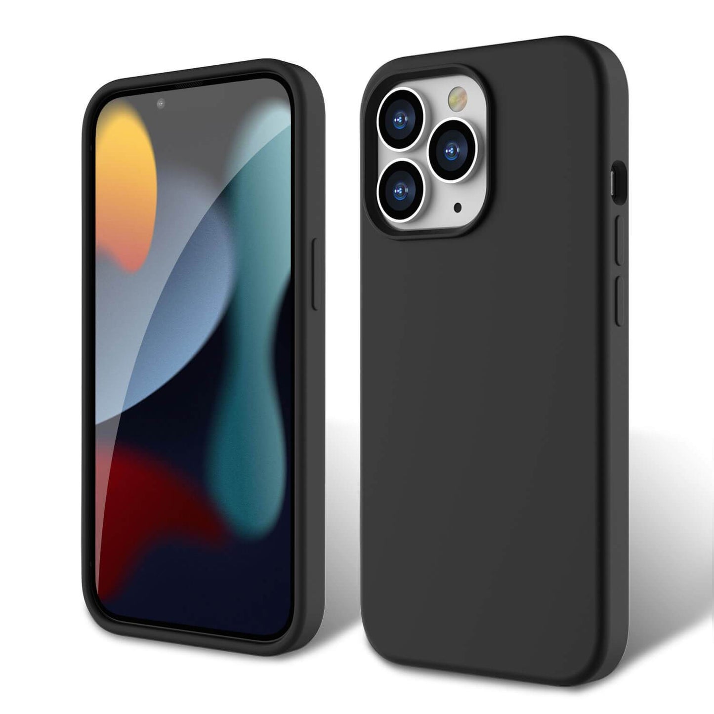 Tough On iPhone 12 Pro Max Case Strong Liquid Silicone Case Black