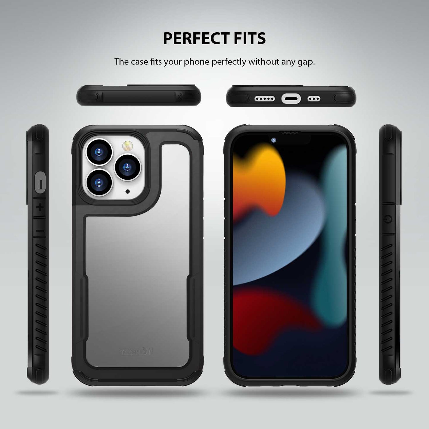 Tough On iPhone 12 Pro Max Case Iron Shield Black