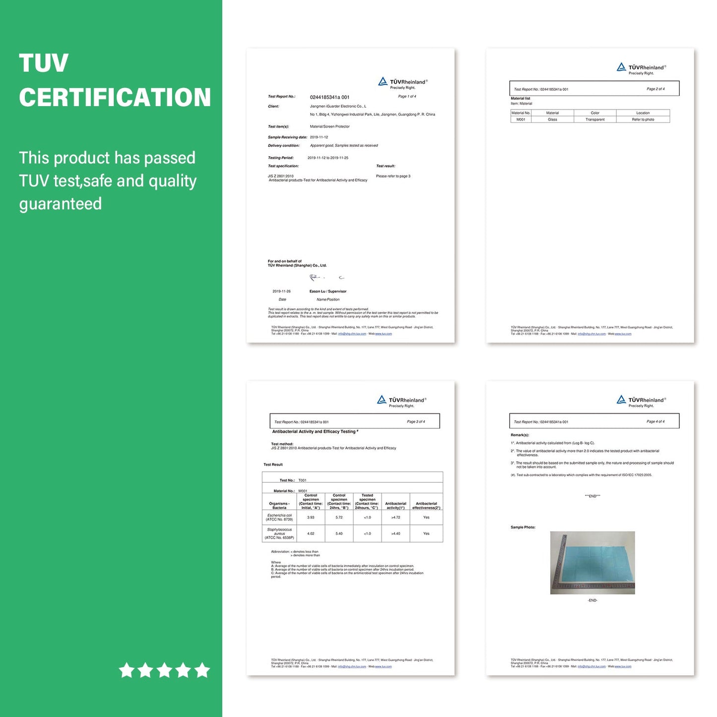 Tough on iPhone 11 Tempered Glass Screen Protector Antibacterial