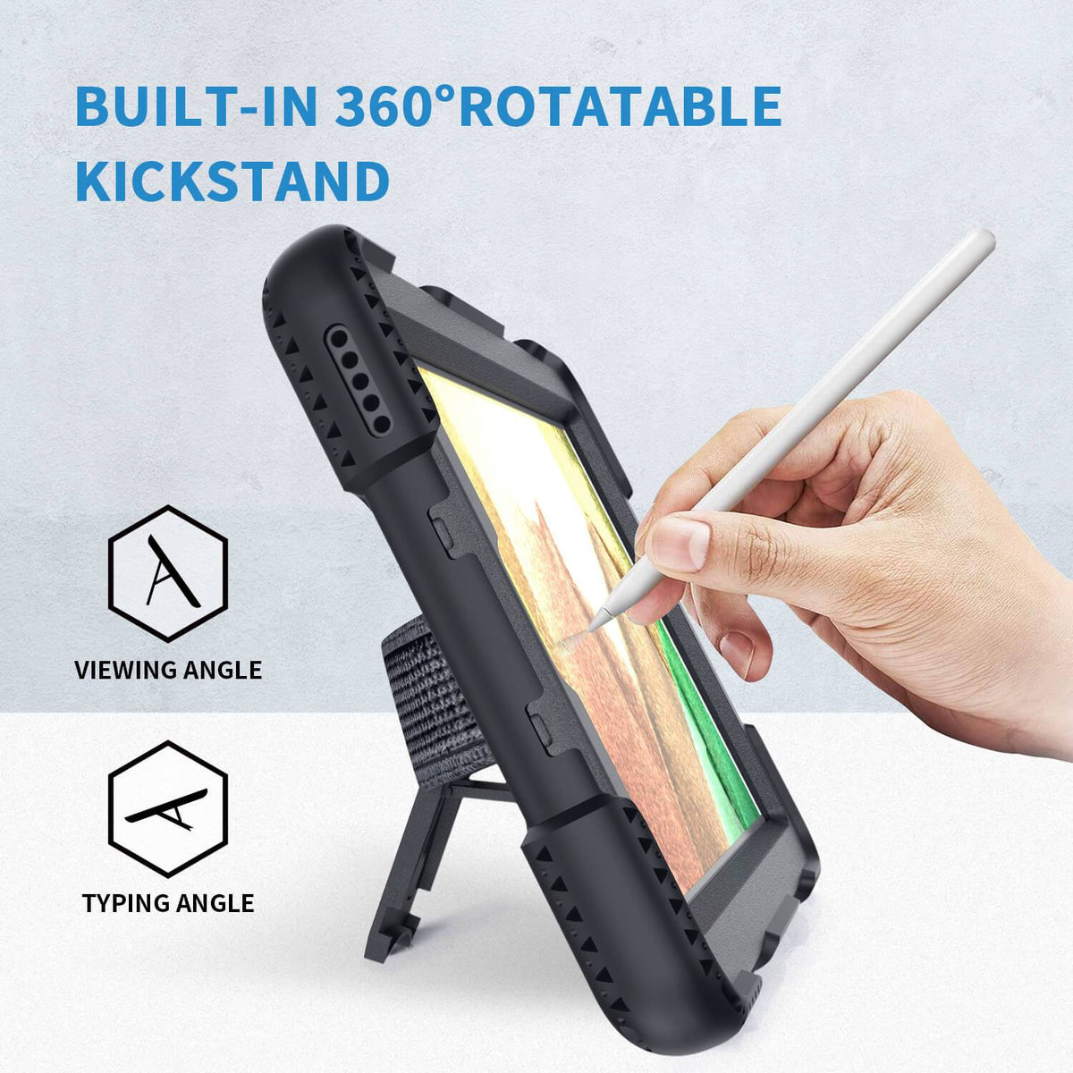 Tough On Samsung Galaxy Tab A7 Lite Case Rugged Protection Black - Toughonstore