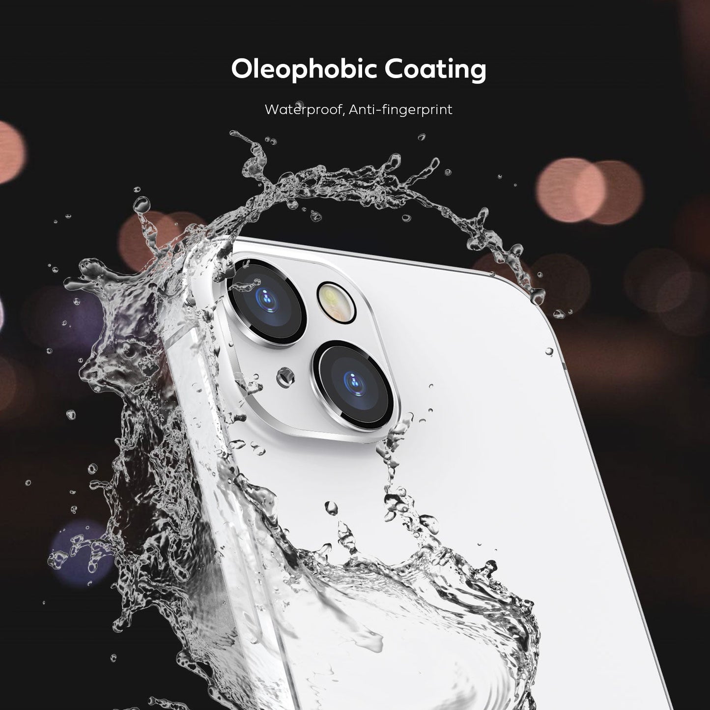Tough On iPhone 14 / 14 Plus Rear Camera Protector Tempered Glass Black