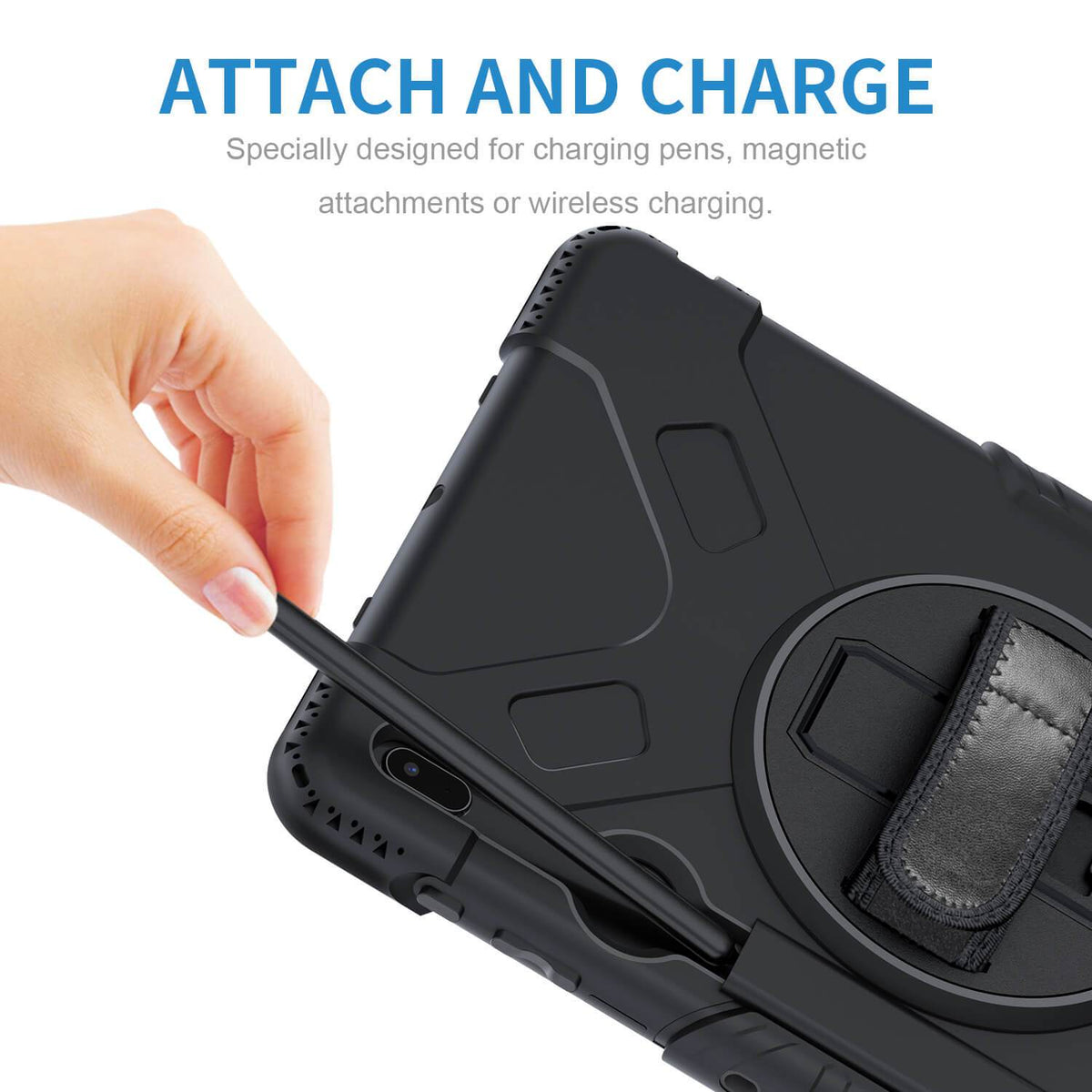 Tough on Samsung Galaxy Tab S7 FE Case Rugged Protection Black - Toughonstore