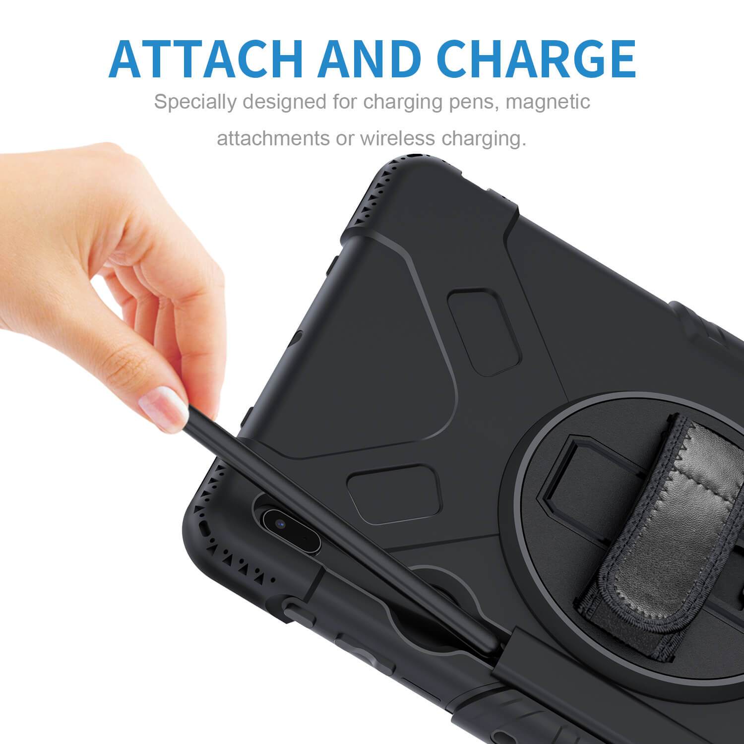 Tough on Samsung Galaxy Tab S7 FE Case Rugged Protection Black - Toughonstore