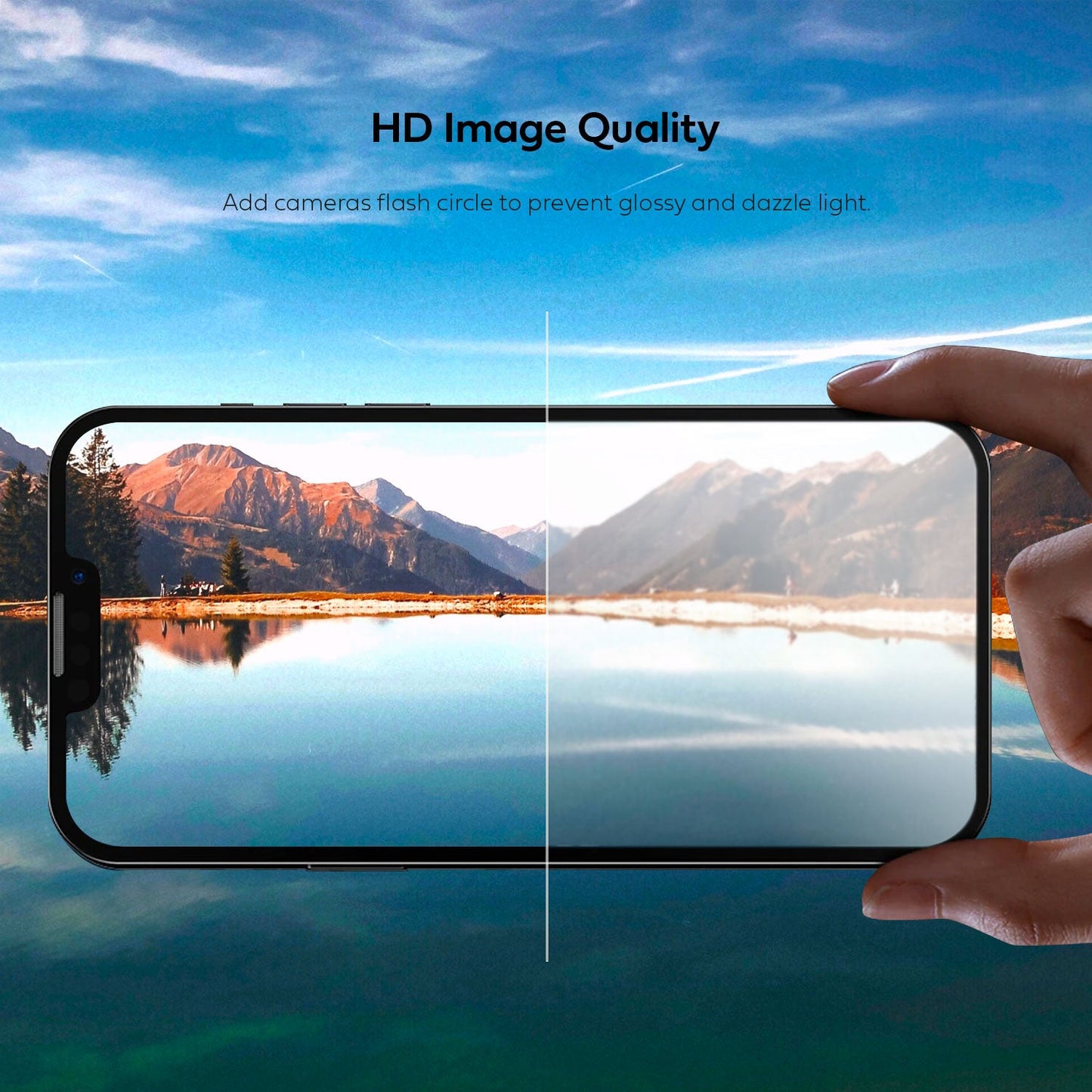 Tough On iPhone 14 / 14 Plus Rear Camera Protector Tempered Glass Black