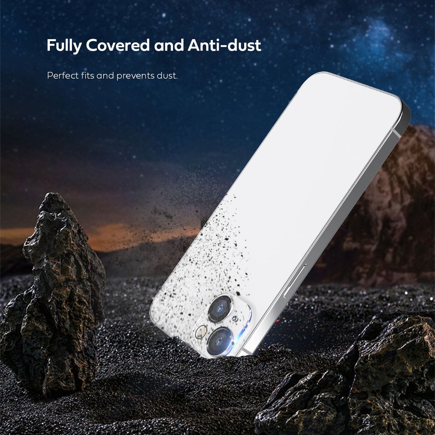 Tough On iPhone 14 / 14 Plus Rear Camera Protector Tempered Glass Black