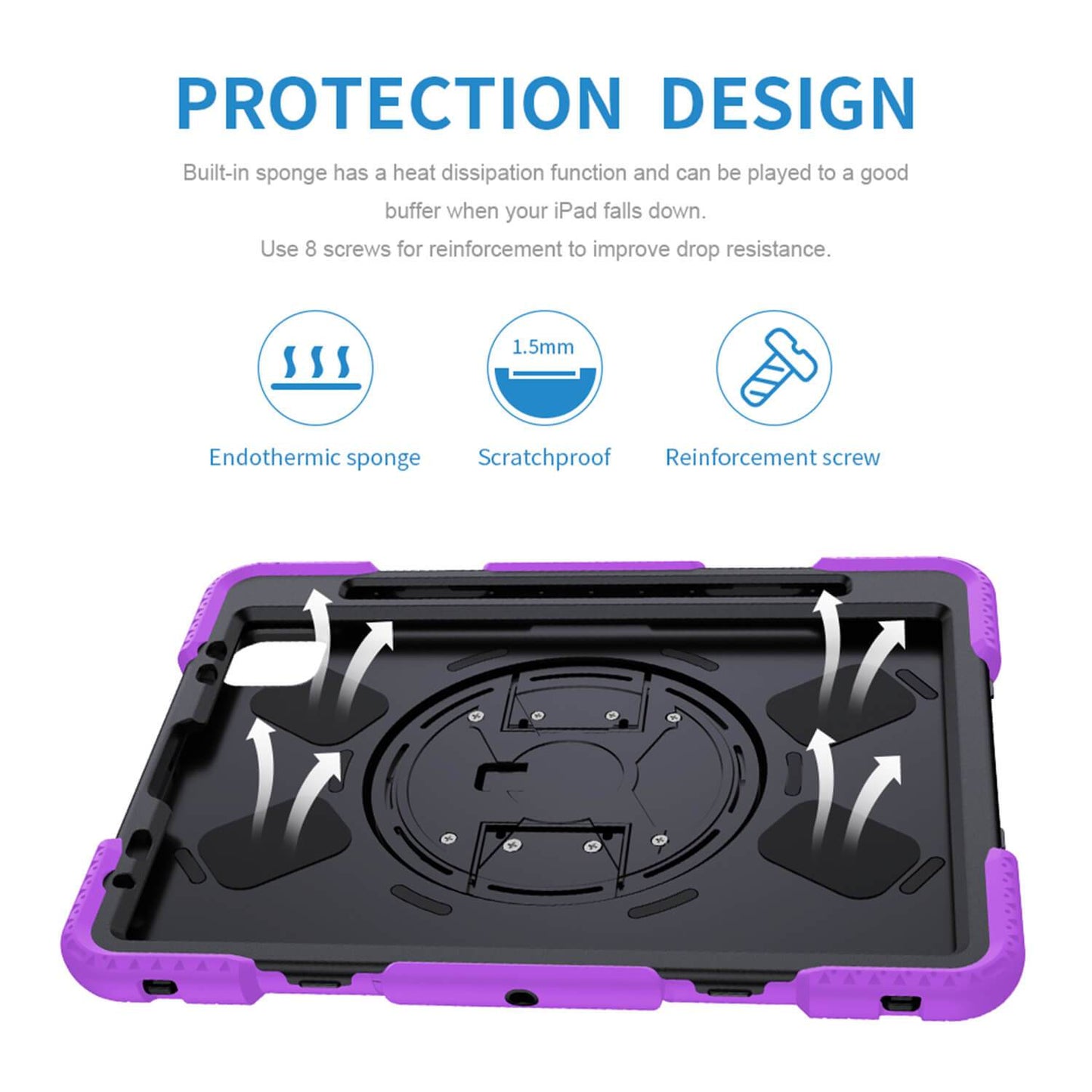 Tough On iPad Pro 11" Case XG Rugged Protection Purple