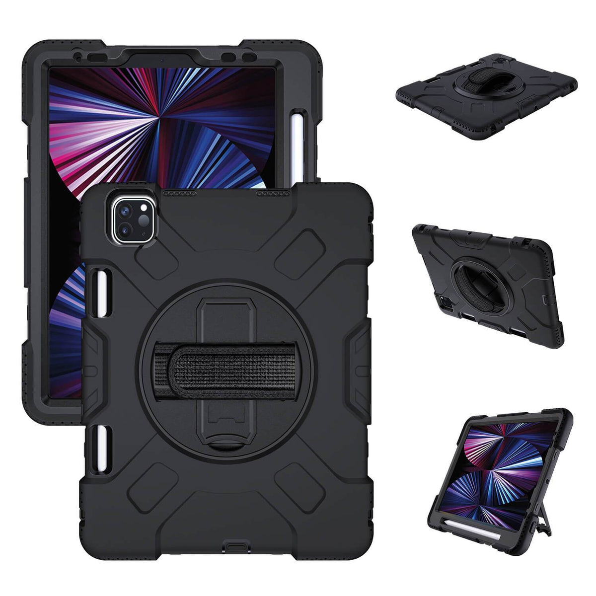 Tough On iPad Pro 2022 2021 2020 2018 11" Case Rugged Protection Cover Black