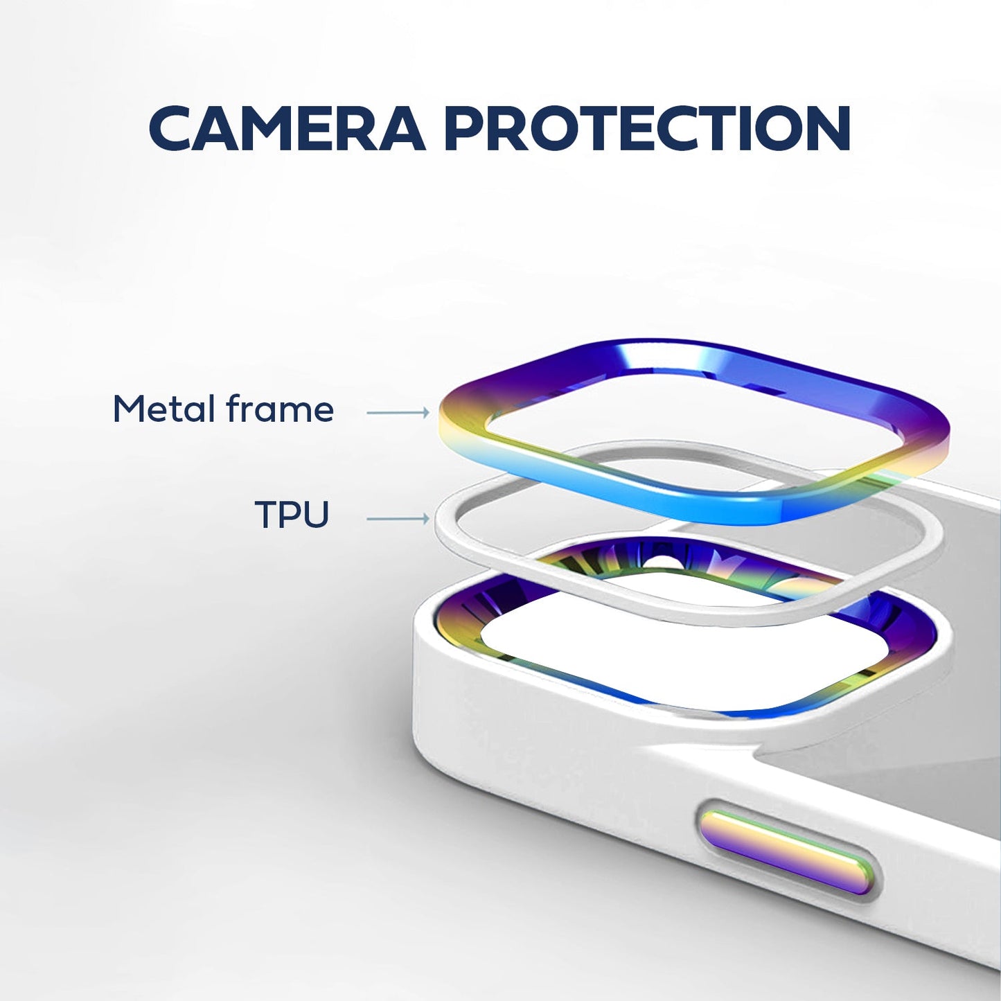 Tough On iPhone 14 Plus Clear Case with Magsafe Iridescent