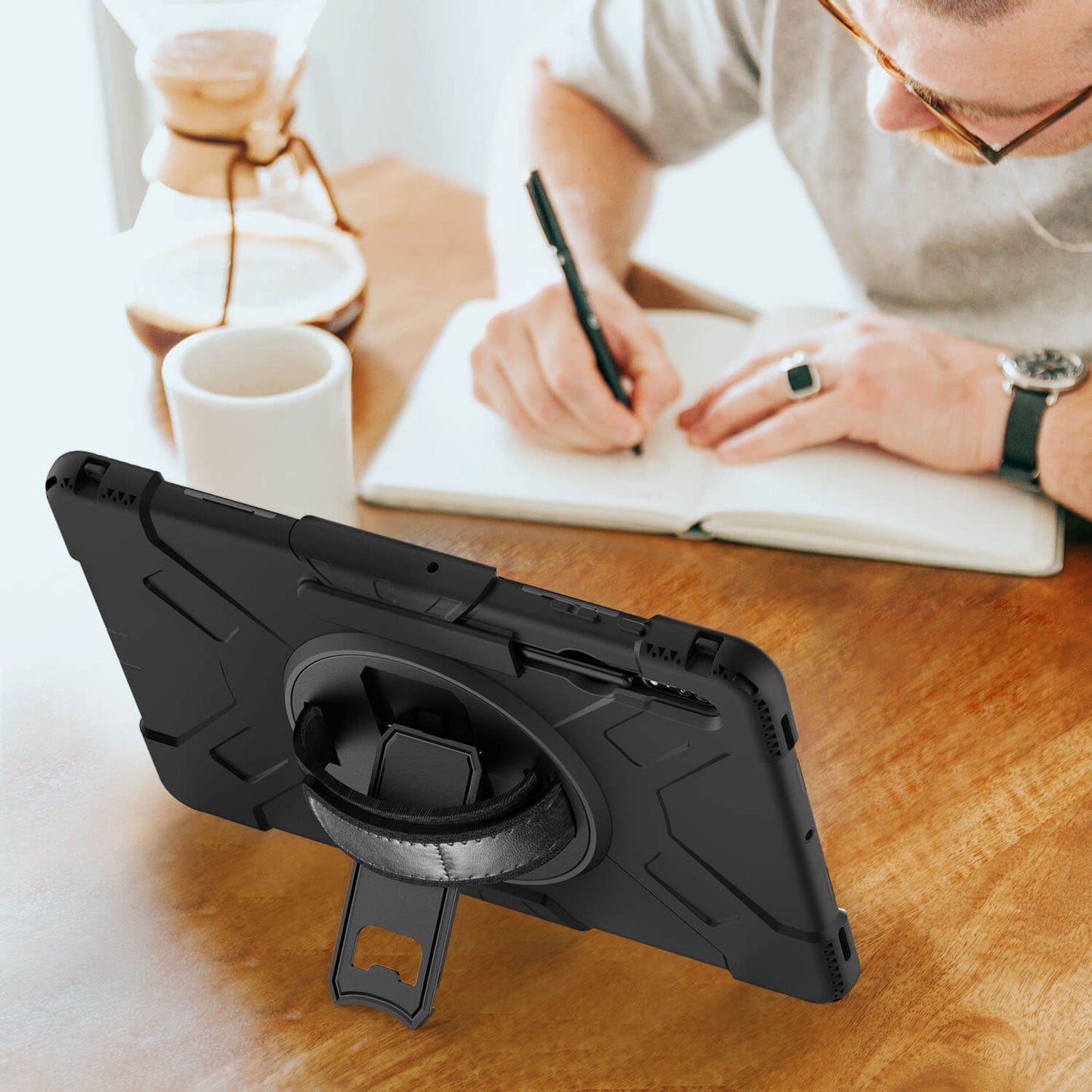 Tough On Samsung Galaxy Tab S9 Ultra / S8 Ultra Case Rugged Protection Black