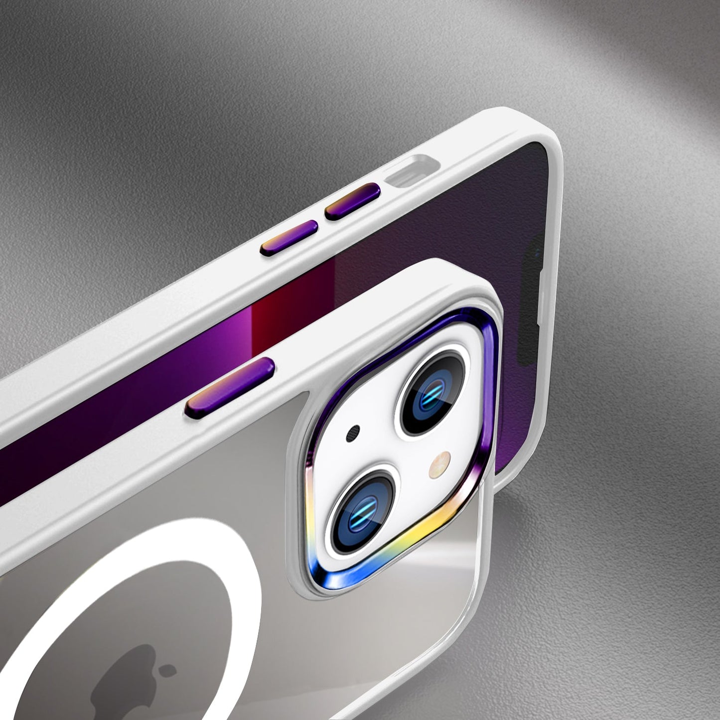 Tough On iPhone 14 Plus Clear Case with Magsafe Iridescent