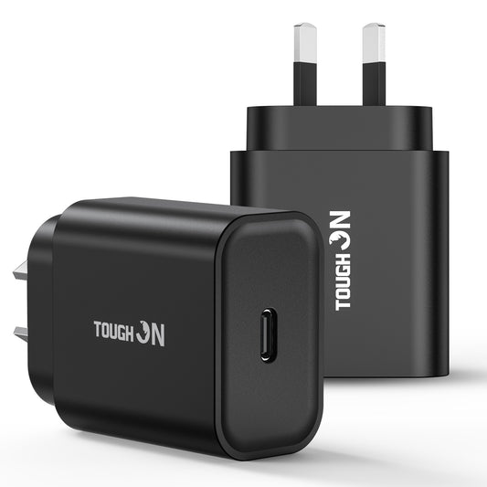 Tough On Wall Charger 30W USB C Fast Charge PD 3.0 Black