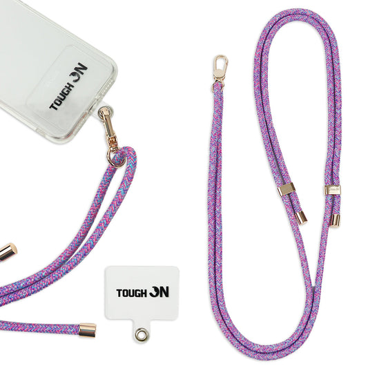 Tough On CrossBody Rope Phone Strap with Card Lavender