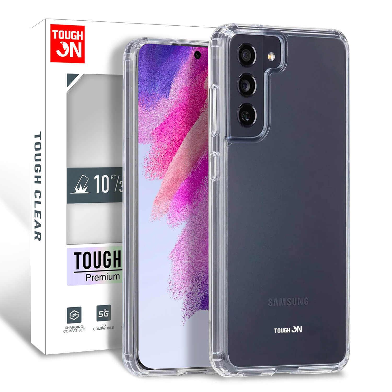 Tough On Samsung Galaxy S21 FE 5G Case Clear Shockproof Protector
