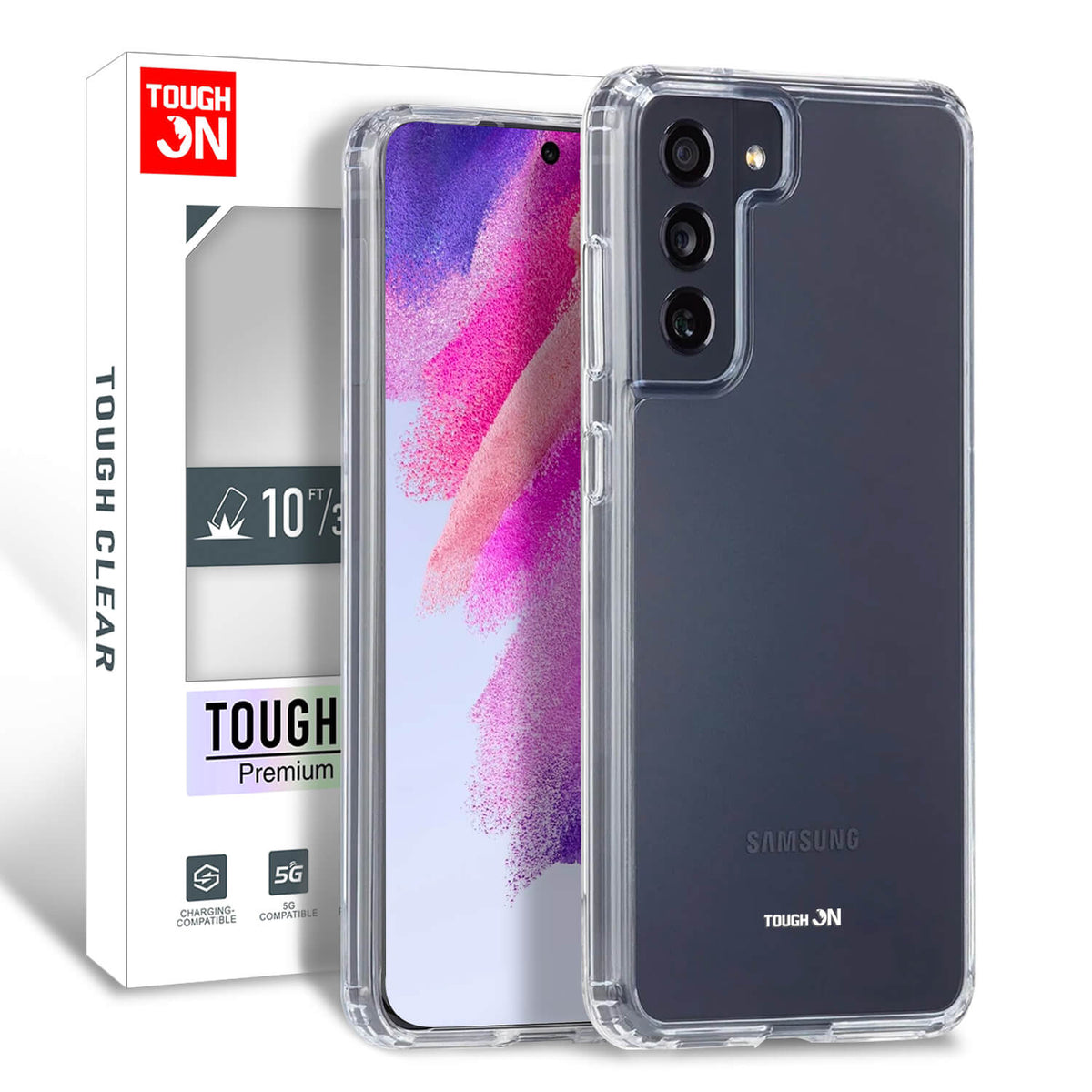 Tough On Samsung Galaxy S21 FE 5G Case Clear Shockproof Protector