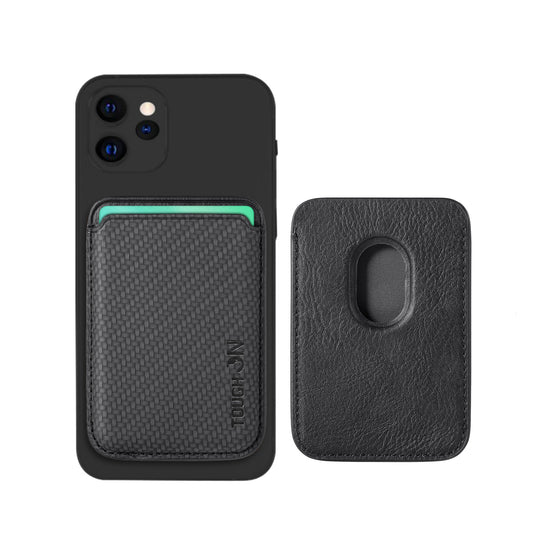 Tough On Magnetic Card Wallet Holder With MagSafe Carbon Graphite