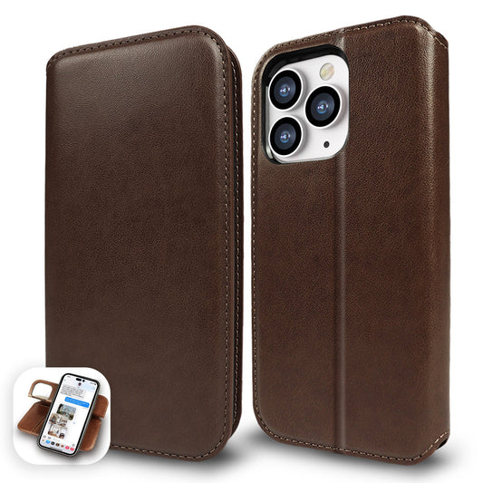 Tough On iPhone 15 Pro Case Magnetic Fine Detachable Leather