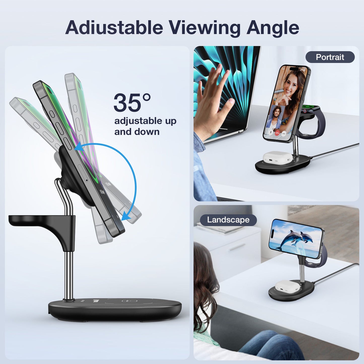 Tough On MagPlus 3 in 1 Wireless Charger with MagSafe