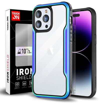 Tough On iPhone 14 Pro Max Case Iron Shield Iridescent