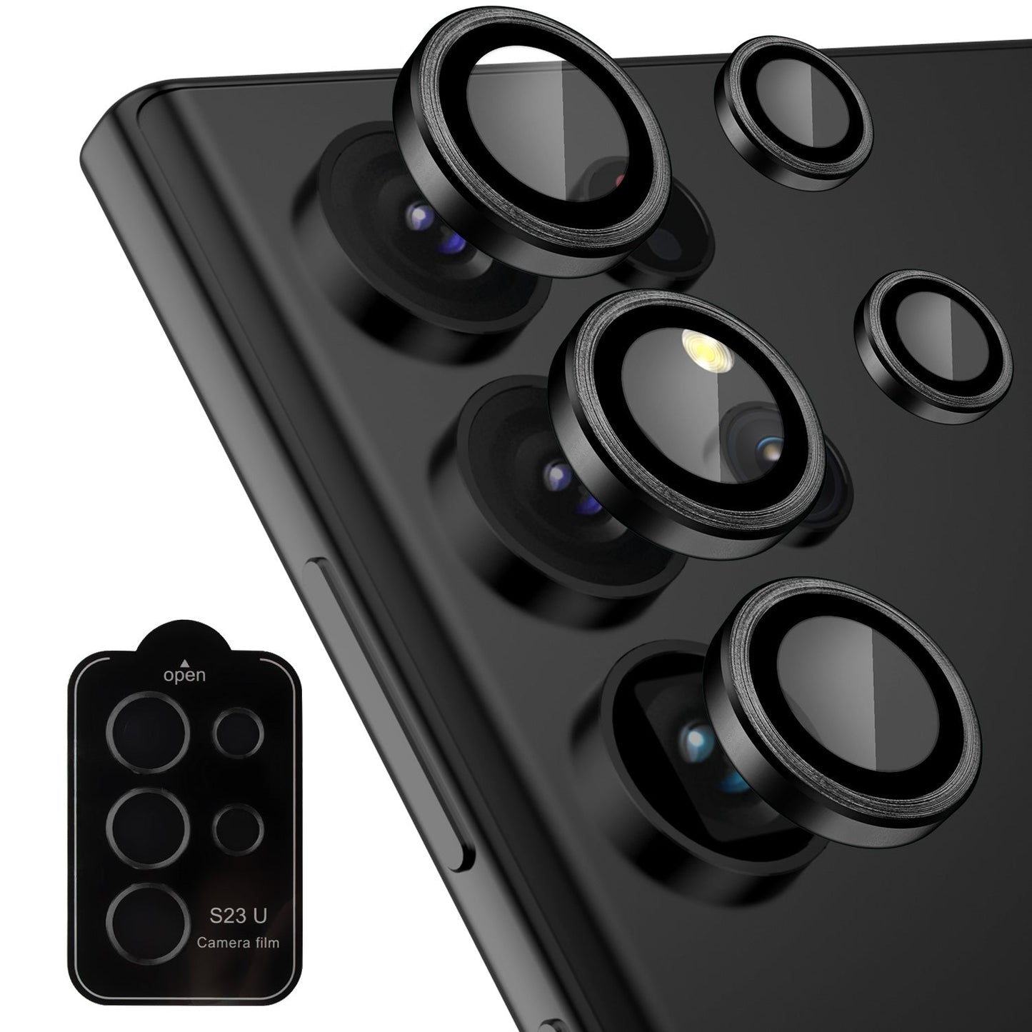 Tough On Samsung Galaxy S23 Ultra Rear Camera Lens Protector Tempered Glass